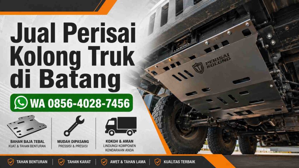 Banner jual perisai kolong truk di Batang untuk perlindungan mesin offroad