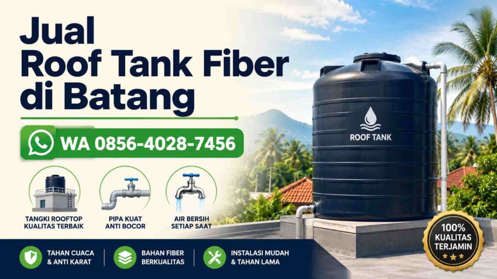 Banner promo jual roof tank fiber di Batang untuk cadangan air rumah dan usaha
