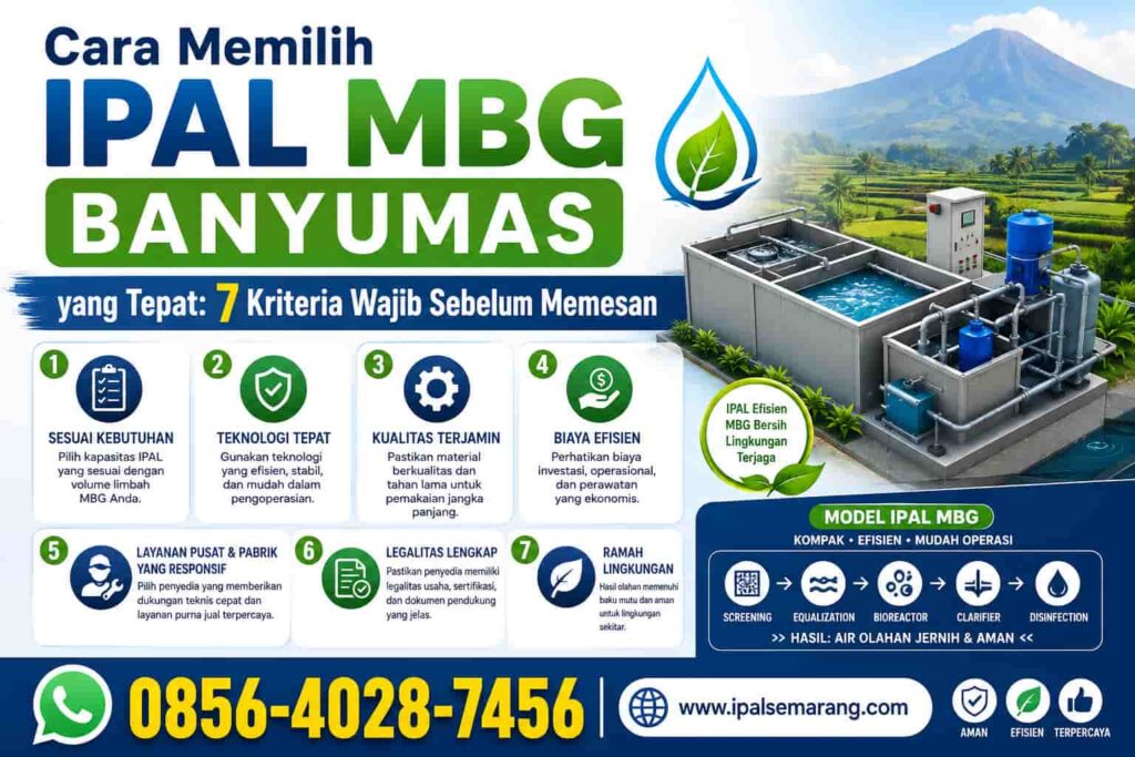 Cara Memilih IPAL MBG Banyumas yang Tepat 7 Kriteria Wajib Sebelum Memesan