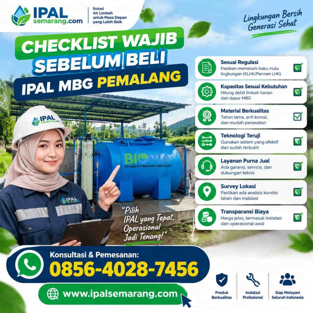Checklist Wajib Sebelum Beli IPAL MBG Pemalang