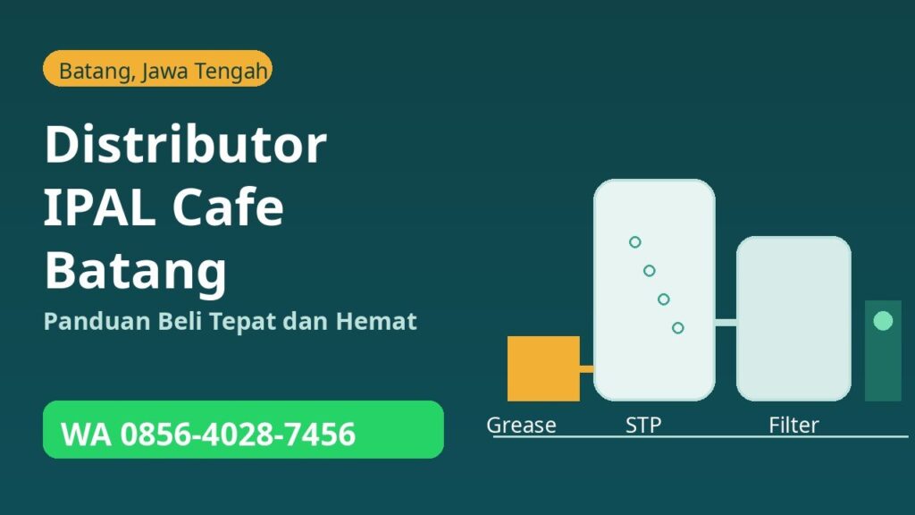 Distributor IPAL cafe Batang dengan grease trap dan tangki pengolahan limbah